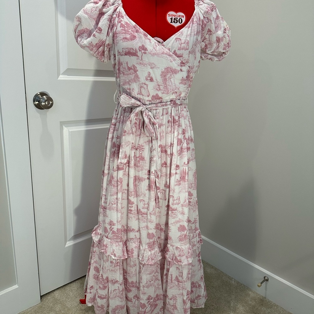 Ivy City Co - Antoinette - Pink Toile Maxi Dress